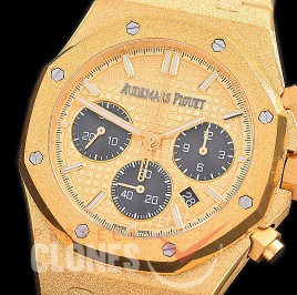 AP26240-115 OMF Royal Oak Chronograph Frosted 26240 YG/YG Gold A-7750 Mod 1-1 Thickness 