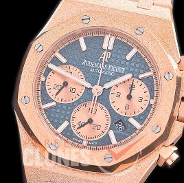 AP26240-123 OMF Royal Oak Chronograph Frosted 26240 RG/RG Blue A-7750 Mod 1-1 Thickness 