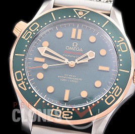 0 0 0 OM300M-0011M XF/VSF Seamaster Diver 300M TI/RG/ME Green Asian 2824 Mod 8806 