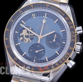 0 0 0 OMSP00318 OMF Speedmaster Moon Watch Limited Ed SS/SS Blue Venus 75 H/W 