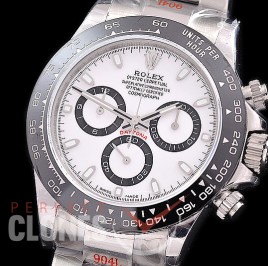 0 0 0 RLDS-4130-851 QF V3 904L Steel Daytona 116500LN SS/CER/SS White Sticks 4130 Superclone - 72 Hours Power Reserve Movement 