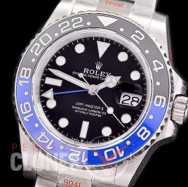 0 0 0 0 0 RLGS00922 GMF V6 904L Steel GMT 126710BLNR Batman SS/SS/Oyster Black VR 3285 CHS