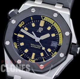 AP-15720-111 ZF Royal Oak Offshore Diver 15720CN SS/RU Black Asian Clone Calibre 4308