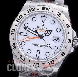 0 0 0 0 0 0 0 0 RLEX00921 UV GMF 904L Steel 226570 CHS Explorer II SS/SS White VR 3285