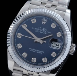 0 0 0 0 0 R36DJS-DD3235-114 QF Datejust 36 Men 126234 904 Steel SS/SS Fluted/Jubilee Midnight Blue Diamonds DD 3235 - 72 Hours Power Reserve 