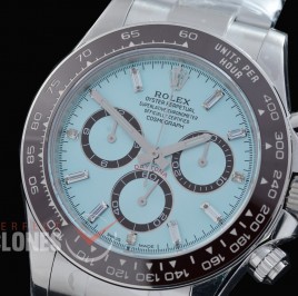 0 0 0 0 0 0 0 RLDS-126506-012 UFO-F 904L Steel Daytona 126506 SS/SS Ice Blue Bagutte Diamonds 4131 1-1 Free Sprung Balance Superclone - 72 Hours Power Reserve Movement 