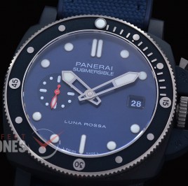 0 0 0 0 0 PN1466AA01 XF/VSF Pam 1466 AA Series QuarantQuattro Luna Rosa Ti Ceramitech Luminor Submersible SS/NY Black VS P900