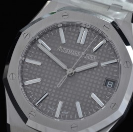 0 0 0 0 0 AP15510-093 TOP-F AP15510ST Royal Oak Automatic SS/SS Grey Asian Clone DD Calibre 4302 28800bph