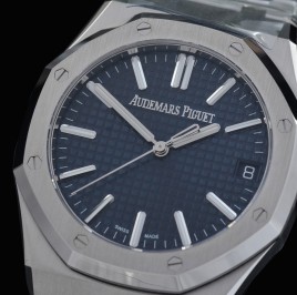 0 0 0 0 0 AP15510-094 TOP-F AP15510ST Royal Oak Automatic SS/SS Blue Asian Clone DD Calibre 4302 28800bph