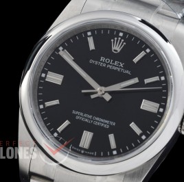 0 0 0 0 0 0 RLOY-36-002 QF 904 Steel Osyter Perpetual 36mm 126000 SS/SS Black Sticks Asian Clone DD 3230 72 Hours Power Reserve - Free Sprung Movement 