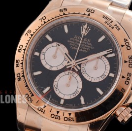 0 0 0 0 0 0 0 RLDFR-126505-018 UFO-F 904L Steel Daytona 126505 RG/RG Black Sticks 4131 1-1 Free Sprung Balance Superclone - 72 Hours Power Reserve Movement 