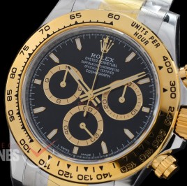 0 0 0 0 0 0 0 RLDT-126503-012 UFO-F 904L Steel Daytona 126503 SS/YG Black Sticks 4131 1-1 Free Sprung Balance Superclone - 72 Hours Power Reserve Movement 