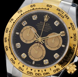 0 0 0 0 0 0 0 RLDT-126503-022 UFO-F 904L Steel Daytona 126503 SS/YG Black Diamonds 4131 1-1 Free Sprung Balance Superclone - 72 Hours Power Reserve Movement 