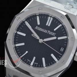 0 0 0 0 0 AP15510-092 TOP-F AP15510ST Royal Oak Automatic SS/SS Black Asian Clone DD Calibre 4302 28800bph
