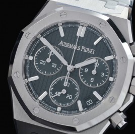 AP26240-034 TOP-F Royal Oak Chronograph 26240 SS/SS Green DD-4401, 1-1 Replication 