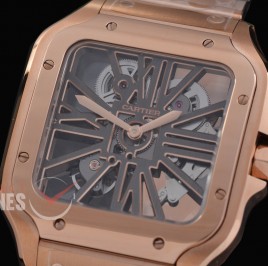 0 0 0 0 0 0 CAR-SAN-019S RF Santos de Cartier Skeleton 39mm Men RG/RG Skeleton Customized 9619MC