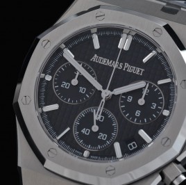 AP26240-032 TOP-F Royal Oak Chronograph 26240 SS/SS Black DD-4401, 1-1 Replication 