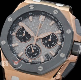 0 0 0 0 0 0 AP26420-023 DDF Royal Oak Offshore Chronograph RG/CER/RU Grey Asian Clone Calibre 4401 