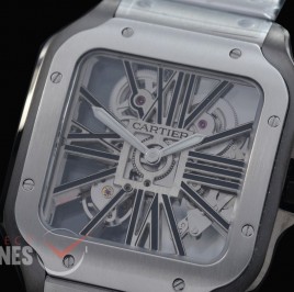 0 0 0 0 0 0 CAR-SAN-007S RF Santos de Cartier Skeleton 39mm Men PVD/SS Skeleton Customized 9611MC