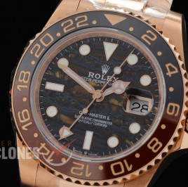 0 0 0 0 0 0 0 0 0 0 0 RLGFR00708W QF 2025 904L Steel GMT 126715CHNR RG/RG Oyster Tiger Iron DD 3285 CHS Free Sprung - Extra Weighted 