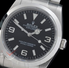 0 0 0 0 0 0 0 RLEX-36-031 QF 904L Steel Explorer 1 36mm 124270 SS/SS Black DD 3230 72 Hours Reserve - Free Sprung Movement