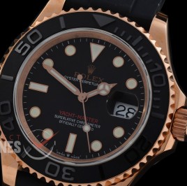 0 0 0 0 0 0 0 0 0 0 0 RYMENR00011 QF 126655 Yachtmaster Everose Men RG/RU Black DD 3235 72 Hours Reserve - Free Sprung Movement