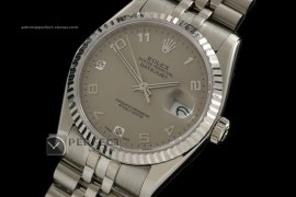 RDJMS10038 SS Grey Dial Diam/Num Markers Eta 2836-2