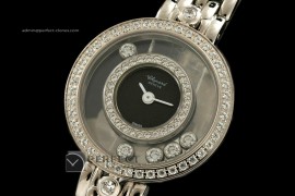 CP10018 Happy Diamonds Ladies SS Black Swiss Quartz Original Mov