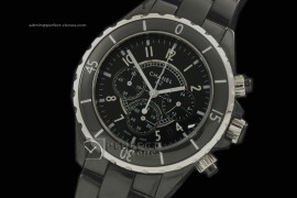 CHA10003 J12 Black Chronograph, Full Ceramic Working Chronos