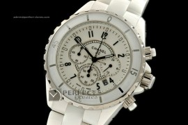 CHA10004 J12 White Chronograph, Full Ceramic Working Chronos