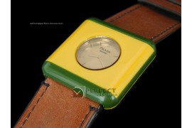 PR10001 Vernice Plexi Yellow/Green Swiss Quartz c/w Boxset/Paper