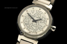 LV10012 Tambour Ladies Lovely Diamonds SS Silver Dial