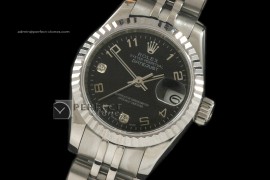 RDJLS10072 SS Black Dial Num/Diam Markers Jubliee Eta 2671-2