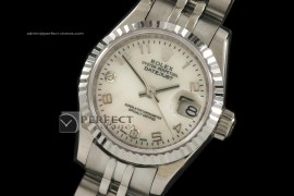 RDJLS10073 SS MOP White Dial Num/Diam Markers Jubliee Eta 2671-2