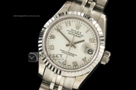RDJLS10071 SS White Dial Num/Diam Markers Jubliee Eta 2671-2