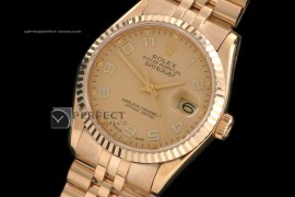 RDJMF10029 FG Gold Dial Jubilee Numeral Markers Eta 2836