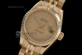 RDJLF10019 FG Gold Dial Jubilee Numeral Markers Eta 2671-2