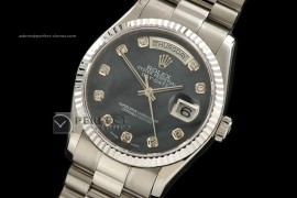 RLDDS03028 SS President MOP Grey Diamonds Swiss Eta 2836-2