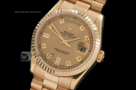RLDDF10002 Full Gold Gold Dial Diamond Markers Eta 2836-2