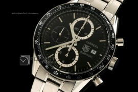 TG10104 Carrera Automatic Chronograph SS Black Swiss 77528800b
