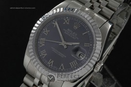 RDJMS10017 SS Bluish-Grey Dial Roman Markers Eta 2836-2