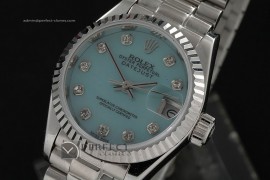 RDJLS10006 SS MOP Blue Dial Diamond Marker Swiss Eta 2671-2