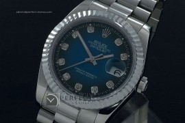 RDJMS10018 SS Burnt Blue Dial Diamond Markers Eta 2836-2