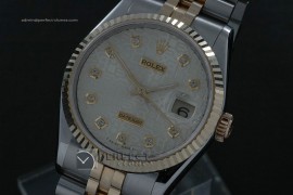 RDJMT10009 14K Wrapped Jubilee White Dial Diamond Markers 2836