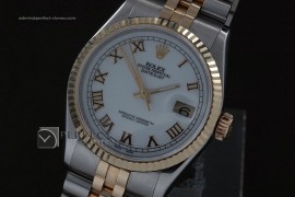 RDJMT10001 14K Wrapped TT White Dial Roman Markers Eta 2836-2