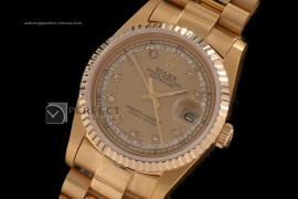 RDJMF10004 FG Gold Dial Diamond Markers Swiss Eta 2836-2