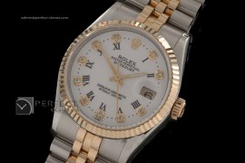 RDJMT10012 14K Wrapped White Dial Diam/Roman Markers Eta 2836-2