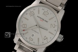MB10004 Timewalker GMT White in SS Bracelet