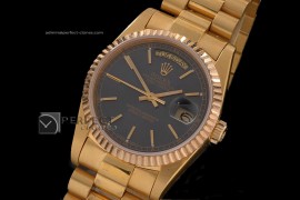 RLDDF10008 Full Gold Black Dial Stick Markers Eta 2836-2
