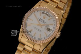 RLDDF10013 Full Gold White Dial Stick Markers Swiss Eta 2836-2